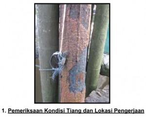 Tahapan Pekerjaan Proses Pelapisan Tahan Korosi dan Perkuatan Pipa Tiang Listrik