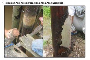 Tahapan Pekerjaan Proses Pelapisan Tahan Korosi dan Perkuatan Pipa Tiang Listrik 5