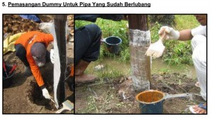 5. Pemasangan Dummy Untuk Pipa Yang Sudah Berlubang