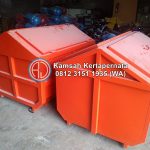 kontainer bak sampah fiber plat besi