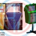tempat sampah kartun bahan fiber